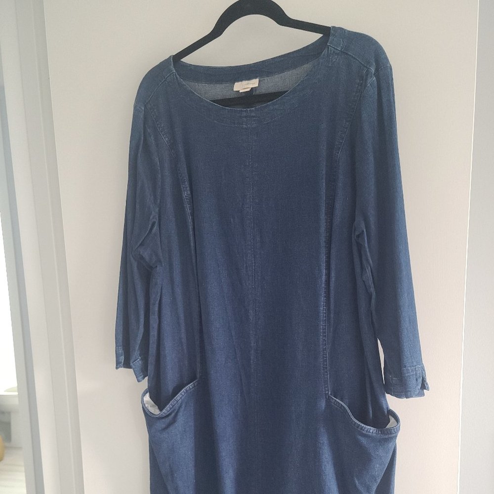 J. Jill Pocketed Denim Dress XL